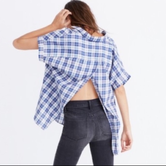 SOLD Madewell Plaid Over-sized Button Down NWOT - Picture 3 of 5